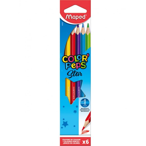 Maped Colour Pencil C/b 6c